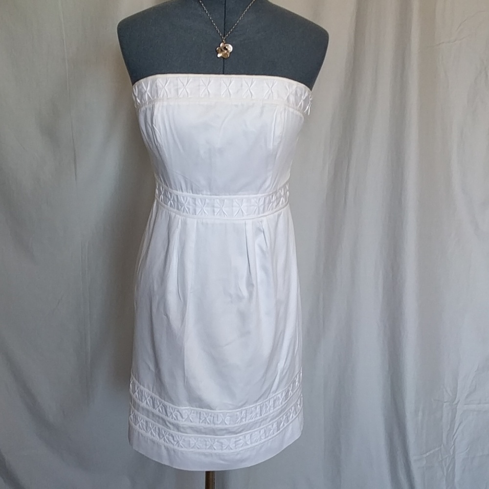 NWT Gorgeous WHBM White strapless dress.